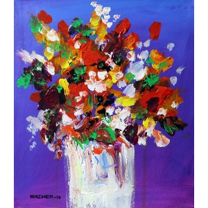 Mazhar Qureshi, 12 X 14 Inch, Oil on Canvas, Floral Painting, AC-MQ-082